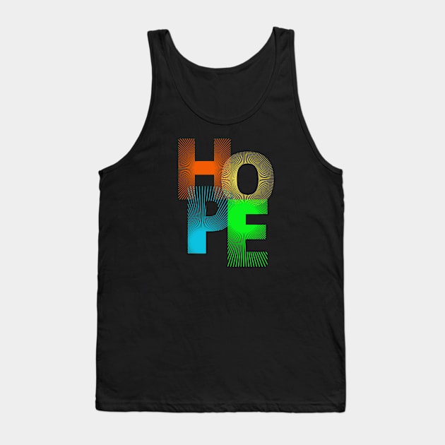 Ethereal Threads: A Tapestry of Hope Tank Top by Teeeshirt